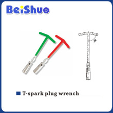 T Type Spark Plug Socket Wrench avec poignée en caoutchouc